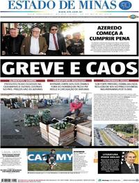 Capa do jornal Estado de Minas 24/05/2018