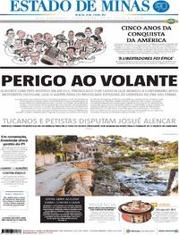 Capa do jornal Estado de Minas 24/07/2018