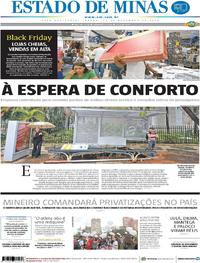 Capa do jornal Estado de Minas 24/11/2018