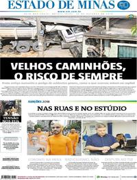 Capa do jornal Estado de Minas 25/10/2018