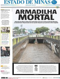 Capa do jornal Estado de Minas 25/11/2018