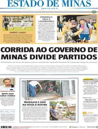 Capa do jornal Estado de Minas 26/02/2018