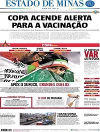 Capa do jornal Estado de Minas 26/06/2018