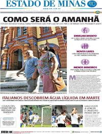 Capa do jornal Estado de Minas 26/07/2018