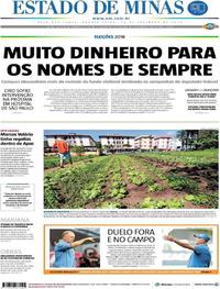 Capa do jornal Estado de Minas 26/09/2018