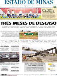 Capa do jornal Estado de Minas 27/02/2018