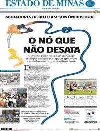 Capa do jornal Estado de Minas 27/05/2018