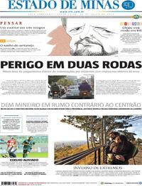 Capa do jornal Estado de Minas 27/07/2018