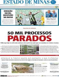 Capa do jornal Estado de Minas 27/08/2018