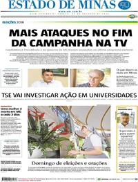 Capa do jornal Estado de Minas 27/10/2018