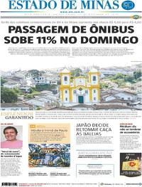 Capa do jornal Estado de Minas 27/12/2018