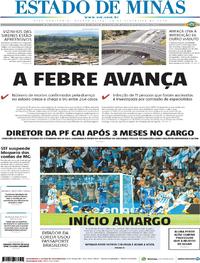 Capa do jornal Estado de Minas 28/02/2018
