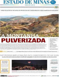 Capa do jornal Estado de Minas 28/07/2018