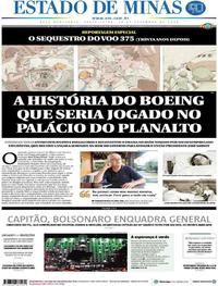 Capa do jornal Estado de Minas 28/09/2018