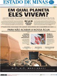 Capa do jornal Estado de Minas 28/11/2018