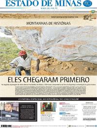 Capa do jornal Estado de Minas 29/04/2018