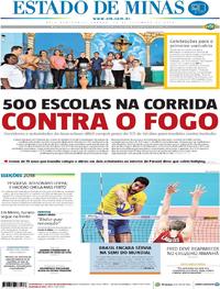 Capa do jornal Estado de Minas 29/09/2018