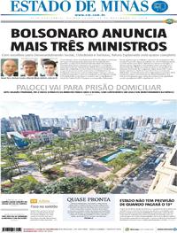 Capa do jornal Estado de Minas 29/11/2018
