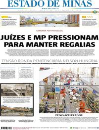 Capa do jornal Estado de Minas 30/01/2018