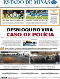 Capa do jornal Estado de Minas 31/05/2018