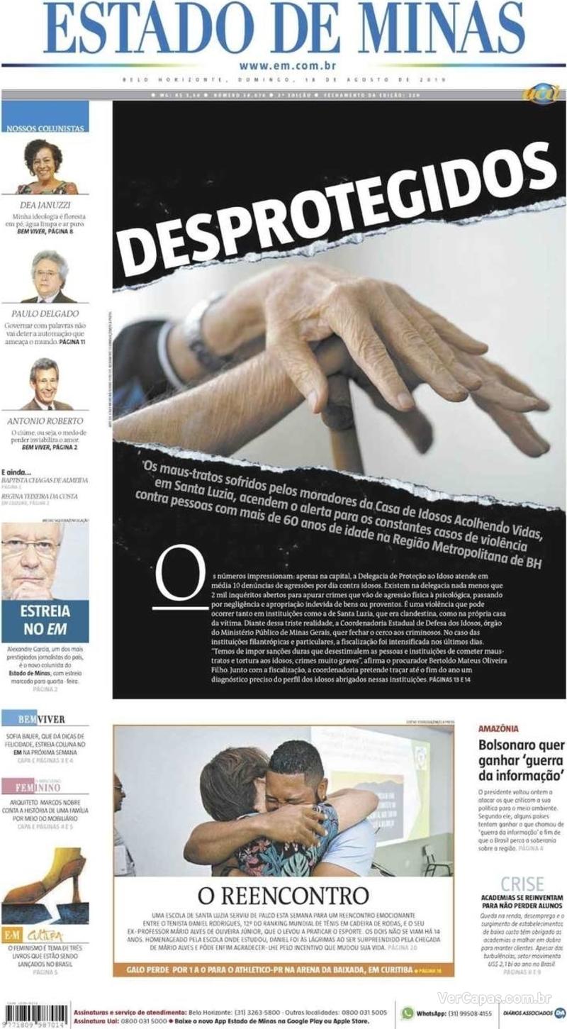 Capa jornal Estado de Minas