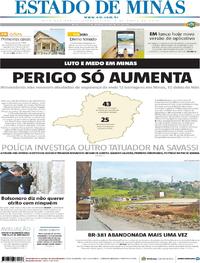 Capa do jornal Estado de Minas 02/04/2019