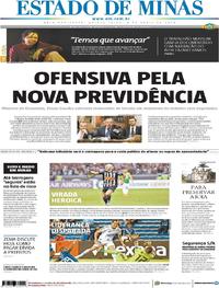 Capa do jornal Estado de Minas 04/04/2019