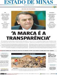Capa do jornal Estado de Minas 06/04/2019