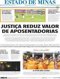 Capa do jornal Estado de Minas 07/03/2019