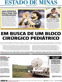 Capa do jornal Estado de Minas 08/04/2019