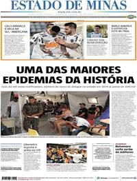 Capa do jornal Estado de Minas 08/05/2019