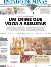 Capa do jornal Estado de Minas 09/01/2019