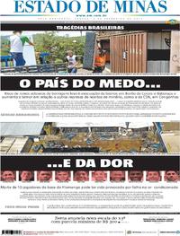Capa do jornal Estado de Minas 09/02/2019