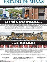 Capa do jornal Estado de Minas 10/02/2019
