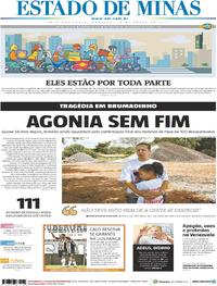 Capa do jornal Estado de Minas 10/03/2019