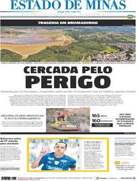 Capa do jornal Estado de Minas 11/02/2019
