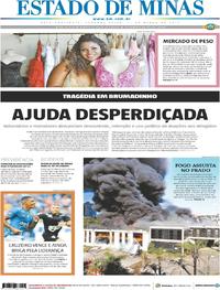 Capa do jornal Estado de Minas 11/03/2019