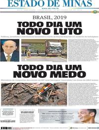 Capa do jornal Estado de Minas 12/02/2019