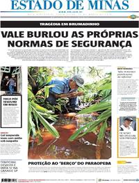 Capa do jornal Estado de Minas 12/03/2019