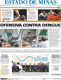 Capa do jornal Estado de Minas 12/04/2019