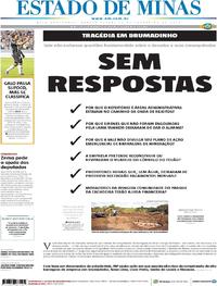Capa do jornal Estado de Minas 13/02/2019