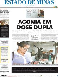 Capa do jornal Estado de Minas 13/04/2019