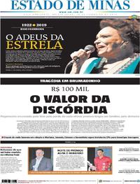 Capa do jornal Estado de Minas 14/02/2019