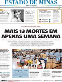 Capa do jornal Estado de Minas 14/05/2019