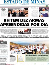 Capa do jornal Estado de Minas 15/05/2019