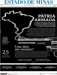 Capa do jornal Estado de Minas 16/01/2019