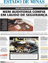 Capa do jornal Estado de Minas 16/03/2019