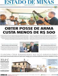Capa do jornal Estado de Minas 17/01/2019