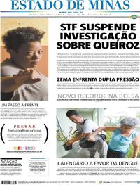 Capa do jornal Estado de Minas 18/01/2019