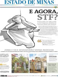 Capa do jornal Estado de Minas 18/04/2019